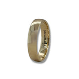 14K Y Gold 5mm European Cut Low Dome Band 10