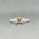 Estate 14K TT Gold 0.50ctw H/SI1-I1 Diamond Eng. Ring Semi-Mount