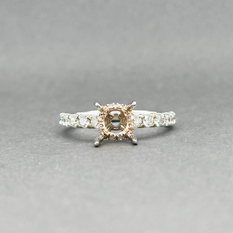 Estate 14K TT Gold 0.50ctw H/SI1-I1 Diamond Eng. Ring Semi-Mount