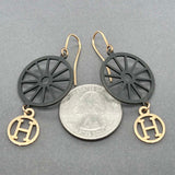 Estate Hermes 18K R Gold Crazy Caleche Dangle Earrings