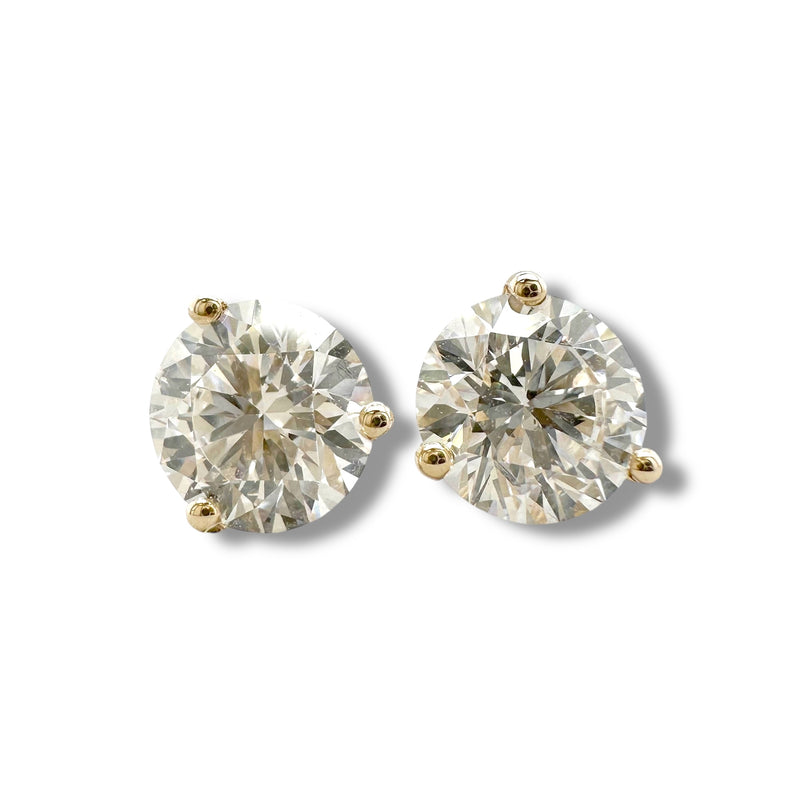 14K Y Gold 1.50ctw F/VS1 Lab-Created Diamond Martini Set Earrings