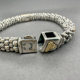 Estate Lagos SS 18 0.54ctw Diamond Caviar Bracelet