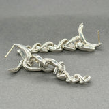 Estate Tiffany & Co. SS Forge Drop Link Earrings
