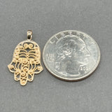 Estate 14K Y Gold Hamsa Pendant