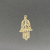 Estate 14K Y Gold 24.8mm Hamsa Pendant