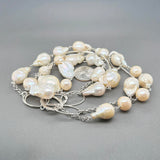 Estate SS FWP Baroque Pearl 44” Necklace