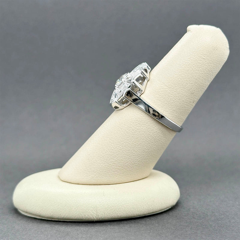 Estate Platinum Retro 1.01ctw Diamond Cocktail Ring