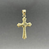 Estate 10K Y Gold 28.49mm Cross Pendant