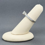 Estate 14K W Gold 0.97ctw H/SI1 Diamond Eng. Ring