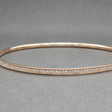 Estate 14K R Gold 1.06ctw G-H/SI2-I1 Diamond Bangle Bracelet