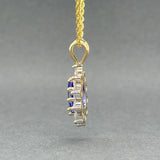 Estate 14K Y Gold 1.88ct Tanzanite & 1.17ctw Diamond Pendant