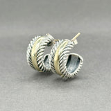 Estate David Yurman SS 14 Cable Collectibles Hoop Earrings