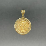 Estate 14K Y Gold Miraculous Medal Pendant