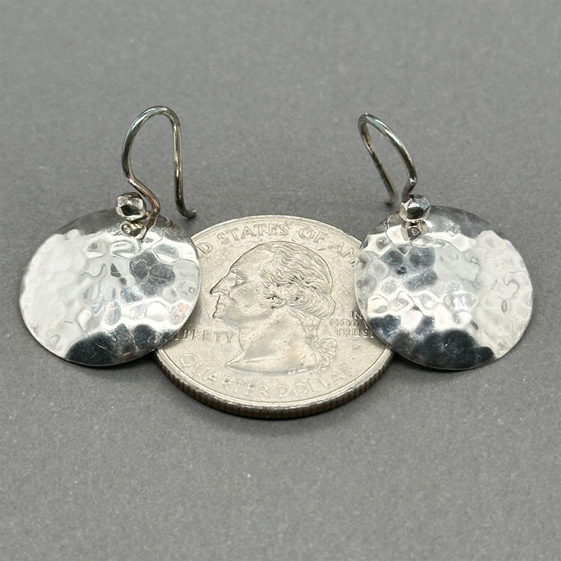 Estate Ippolita SS Classico Hammered Dome Dangle Earrings