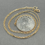 Estate 18K Y Gold 1.3mm 23.25” Cable Chain
