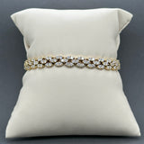 Estate 18K Y Gold 5.08ctw F-G/SI1-2 Diamond Bracelet