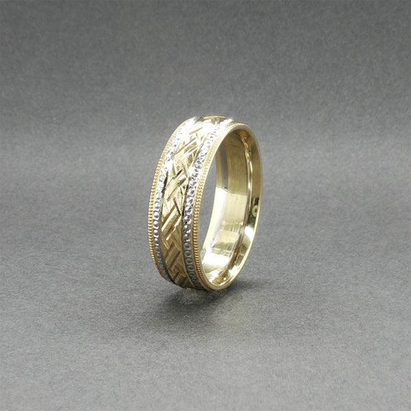 Estate 18K TT Gold Woven Wedding Ring