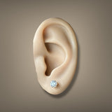 Estate 14K Y Gold CZ Stud Earrings
