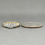 Estate 14K TT Gold 0.54ctw Diamond Eng. Ring