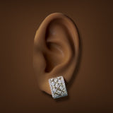 Estate Levian 18K W Gold 2.19ctw Diamond Huggie Earrings