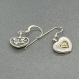 Estate SS 14 Heart Dangle Earrings