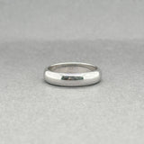 Estate 18K W Gold 4.4mm Polished Ring