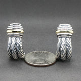 Estate David Yurman SS 14 Triple Cable Earrings