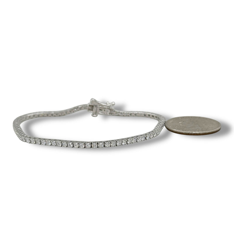 SS 2ct F-G/VS2 Lab Created Diamond Tennis Bracelet