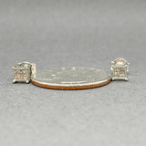 Estate 14K W Gold 0.16ctw K/I1 Diamond Square Stud Earrings