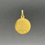Estate 18K Y Gold Ave Maria Pendant