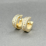 Estate 14K Y Gold 0.93ctw I-J/SI2-I1 Diamond Huggie Earrings