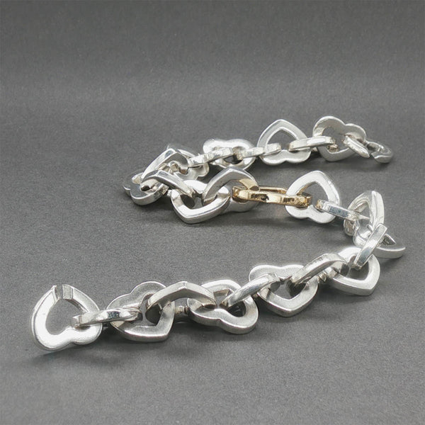 Estate Tiffany & Co. SS 18 Heart Link Bracelet