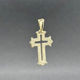 Estate 14K Y Gold 29.30mm Cross Pendant