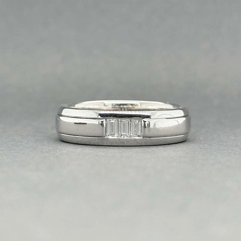 Estate 18K W Gold 0.33ctw H/VS1-SI1 Diamond Men’s Ring