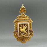 Estate Victorian 18K Y Gold Bird Locket/Pin