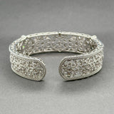 Estate Judith Ripka SS CZ Cuff Bracelet