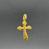 Estate 24K Y Gold 25.91mm Cross Pendant
