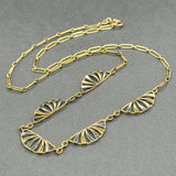 Estate 18K TT Gold 15.5” Station Necklace