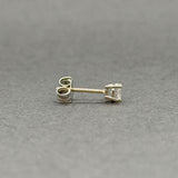 Estate 14K W Gold 0.16ct H/SI1 Diamond Single Stud Earring