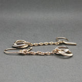 Estate 14K TT Gold Chain Drop Earrings