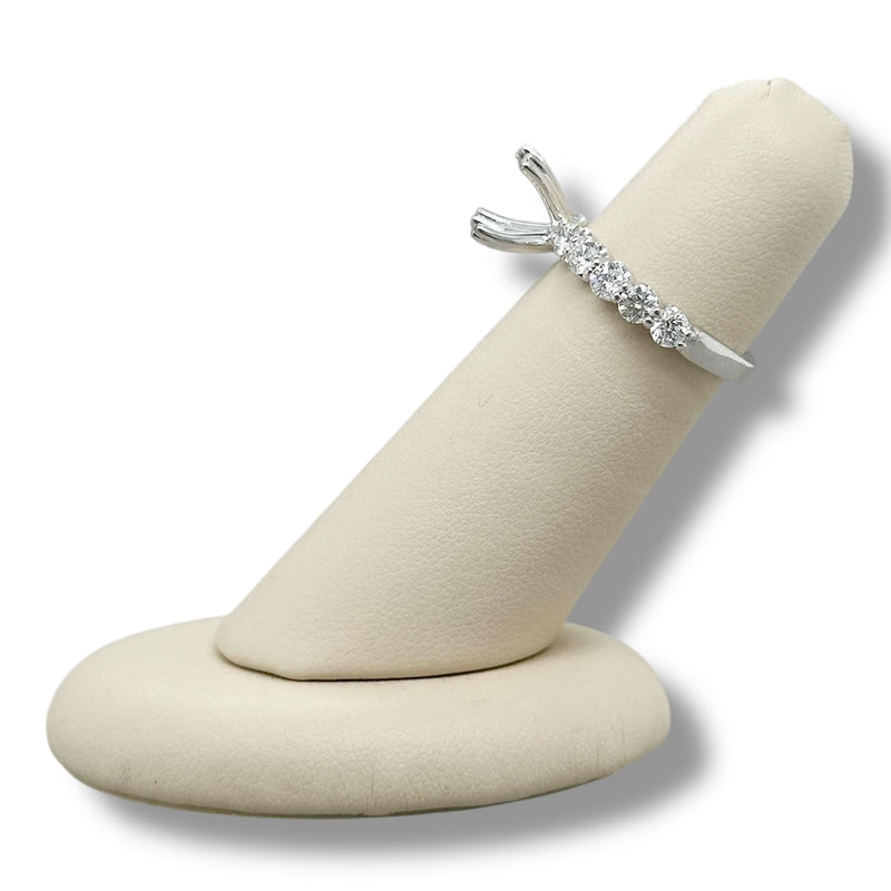 14K W Gold 0.92ctw  G/I1 Diamond Mounting