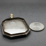 Estate Victorian 10K W Gold Filled Mourning Photo Pendant