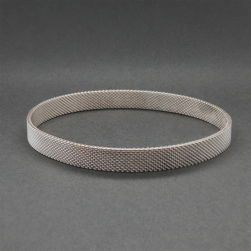 Estate Tiffany & Co. SS Somerset Mesh Bangle Bracelet