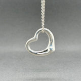 Estate Tiffany & Co. SS 22mm Open Heart Pendant