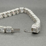 Estate Judith Ripka SS CZ Link Bracelet