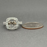 Estate Platinum 1.67ctw G-H/SI1-2 Diamond Semi-Mount Eng. Ring