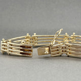 Estate 14K Y Gold Gate Link Bracelet