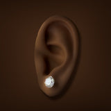 14K W Gold 4.00ctw F/VS1 Lab-Created Diamond Martini Set Earrings