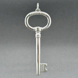 Estate Tiffany & Co. SS Large Oval Key Pendant