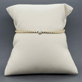 Estate 14K Y Gold 1.53ctw F-G/VS1-2 Lab-Created Diamond Tennis Bracelet